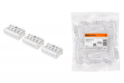 Клемма пружинная соединительная КСП5-3L+N+PE, 16 A TDM Electric, SQ0510-0115