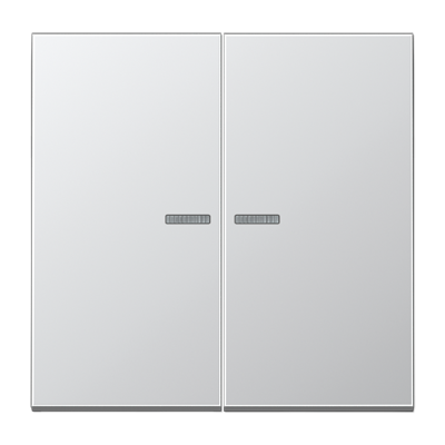 Клавиша для KNX кнопки, 2 группы, с окошком; металл; алюминий, AL102KO5