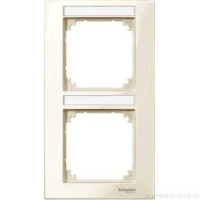 M-Plan Рамка 2-ная вертик. с полем для надписи, беж. блест.
