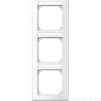 M-Smart Рамка 3-ная вертик. с полем для надписи, бел.