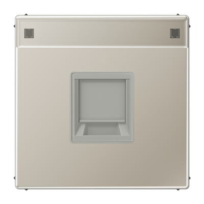 Плата (фиксация защёлкиванием) с полем для надписи для одного модуля; металл; нержавеющая сталь, ES1969-1NAWE