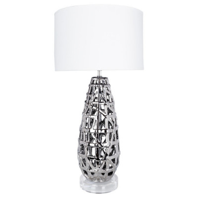 Arte Lamp TAIYI, Светильник настольный интерьерный, цвет арматуры - ХРОМ, цвет плафона/декора - БЕЛЫЙ, 1х40W E27, A4002LT-1CC