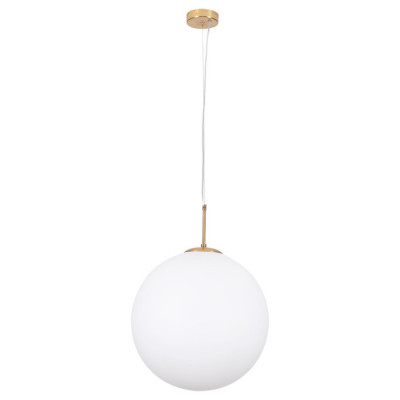 Arte Lamp VOLARE, Подвес, цвет арматуры - ПОЛИРОВАННАЯ МЕДЬ, цвет плафона/декора - БЕЛЫЙ, 1х60W E27, A1564SP-1PB
