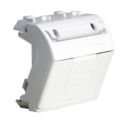 ДКС Ком.роз. RJ45 кат.5e, Brava, белая, 2мод, 76655B