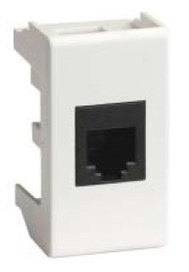 ДКС Компьютерная розетка RJ-45 кат.6, «Viva», 1 мод., белая, 45057