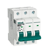 DEKraft Автоматический выключатель 3P 32А х-ка D 6кА ВА-103M