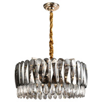 LUSSOLE Adams Люстры подвесные, цвет основания - матовое золото, плафон - стекло (цвет - прозрачный), 12x40W E14, LSP-8604