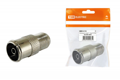 Переходник гнездо F - гнездо TV, инд. упаковка TDM Electric, SQ1809-0009