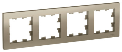 ATN000504 - ATLASDESIGN 4-постовая РАМКА, универсальная, ШАМПАНЬ, Systeme Electric