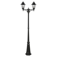 Светильник садово-парковый, 2*100W 230V E27 черный, 6214/PL6214, Feron 11078