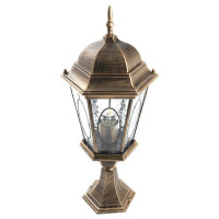 Светильник садово-парковый, 60W 230V E27 черное золото, PL154, Feron 11322