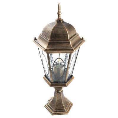 Светильник садово-парковый, 60W 230V E27 черное золото, PL154, Feron 11322