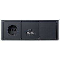 Merten D-Life розетки, выключатели, рамки Мертен Д-Лайф - Антрацит