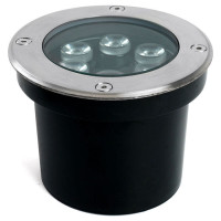 Светильник тротуарный 6W, AC12-24V, 3000К, D120*H90mm, внутренний диаметр: 90mm, IP67, SP2802, Feron 48453