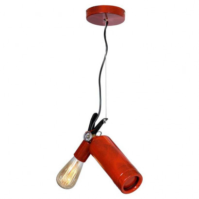 LUSSOLE SITKA Подвесной светильник, цвет основания - красный, 1x60W E27, LSP-9545