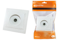 Розетка телевизионная простая (0-2400МГц, "мама") белая "Таймыр" TDM Electric, SQ1814-0022 Розетка телевизионная простая (0-2400МГц, "мама") белая "Таймыр" TDM Electric, SQ1814-0022