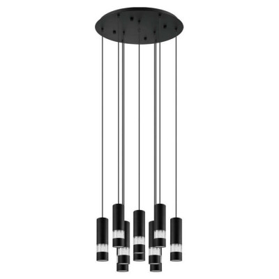 39708 Светодиодный подвес BERNABETA, 10X5W(GU10-LED), ?580, сталь, черный/пластик, прозрачный