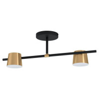 39983 Потолочный светильник ALTAMIRA, GU10, 2Х5W, 2Х400lm, L700, B210, H235, сталь, черный, латунь//п