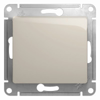 Glossa Переключатель 1-клав. 10А 250В~, сх.6, молочный