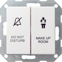 110403 Gira Двухклавишный выключатель в сборе для управления индикатором состояния номера в гостинице