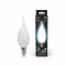 Лампа Gauss Filament Свеча на ветру 5W 450lm 4100К Е14 milky LED 1/10/50, 104201205