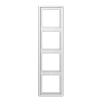 Рамка для вертикальной и горизонтальной установки, 4 поста; дюропласт; белый; LS990, LS984WW