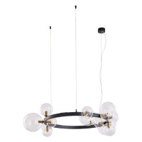 Arte Lamp VINCENT, Люстра, цвет арматуры - черный, цвет плафона/декора - ПРОЗРАЧНЫЙ, 15х40W G9, A7790SP-15BK