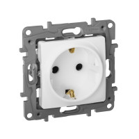 Legrand Розетка с заземлением - Legrand Etika - со шторками 16А 250В винтовые зажимы - белый, 672222