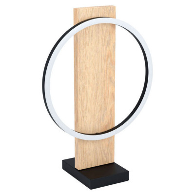 99469 Светод. наст. лампа BOYAL, 1х12W(LED), L300, H425, сталь, дерево, черный/пластик, белый