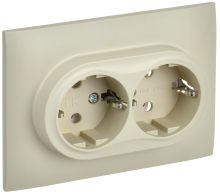 SKANDY Роз. 2-я с з/к без з/ш 16А сб. SK-R08B беж. IEK, SK-R21-16-K10-F