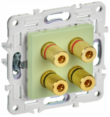 SKANDY Аудиорозетка 4-мест. SK-A01M мятн. IEK, SK-S40-K06