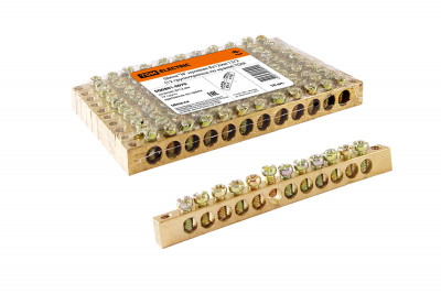 Шина "N" нулевая 8x12мм 12/2 (12 групп/крепеж по краям) TDM Electric, SQ0801-0070