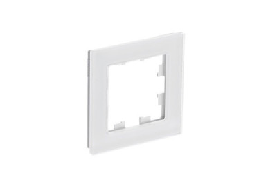 ATN360101 - ATLASDESIGN NATURE 1-постовая РАМКА, НАТУРАЛЬНОЕ СТЕКЛО, БЕЛЫЙ, Systeme Electric