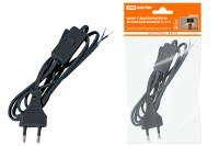 Шнур с выключателем и плоской вилкой ШУ01В ШВВП 2х0,75мм2 2м. черный TDM Electric, SQ1305-0002 Шнур с выключателем и плоской вилкой ШУ01В ШВВП 2х0,75мм2 2м. черный TDM Electric, SQ1305-0002