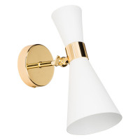 Lightstar 816616 (MB8506/1A) Бра DUMO 1х40W E14 БЕЛЫЙ МАТОВЫЙ/ЗОЛОТО (в комплекте)