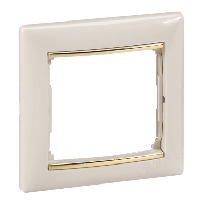 Legrand Рамка 1 пост - Legrand Valena - слоновая кость/золотой штрих, 774151