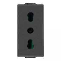 Vimar Розетка 2П+З 16A P17/11, карбон матовый, 09203.CM Vimar Розетка 2П+З 16A P17/11, карбон матовый, 09203.CM
