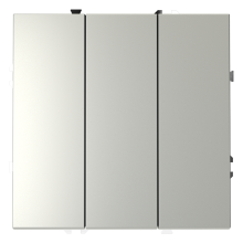 Выключатель встраиваемый VOLTUM S70 трехклавишный 10А, (сталь), VLS030105