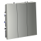Выключатель встраиваемый VOLTUM S70 трехклавишный 10А, (сталь), VLS030105