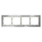 Рамка стеклянная VOLTUM S70 на 4 поста, (сталь, стекло), VLS110405