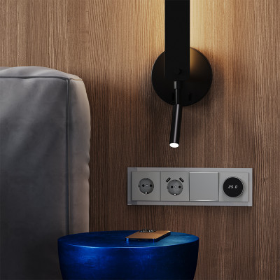 Рамка стеклянная VOLTUM S70 на 4 поста, (сталь, стекло), VLS110405