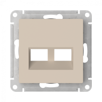 ATN001290 - ATLASDESIGN НАКЛАДКА двойная для информационных функций типа Keystone, ПЕСОЧНЫЙ, Systeme Electric