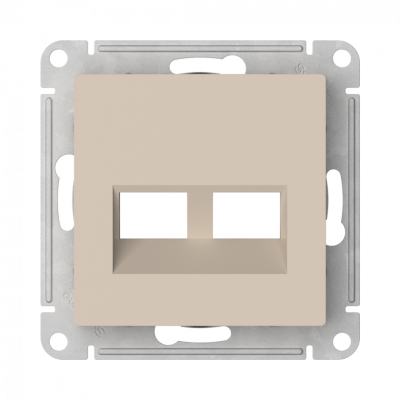 ATN001290 - ATLASDESIGN НАКЛАДКА двойная для информационных функций типа Keystone, ПЕСОЧНЫЙ, Systeme Electric