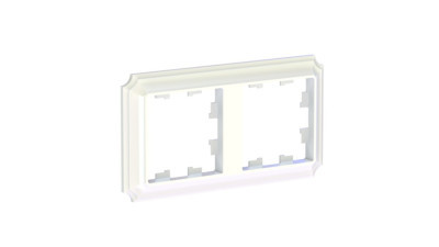 ATN100402 - ATLASDESIGN ANTIQUE 2-постовая РАМКА, универсальная, ЖЕМЧУГ, Systeme Electric