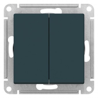 ATN000873 - ATLASDESIGN 2-клавишный ПЕРЕКРЕСТНЫЙ ПЕРЕКЛЮЧАТЕЛЬ, сх.7+7, 10АХ, механизм, ИЗУМРУД, Systeme Electric