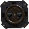 BIRONI Шедель Пластик Коричневый Розетка 2-ая RJ45  (скрытый монтаж), B3-302-22