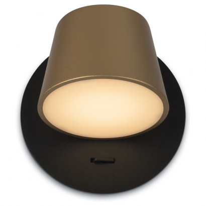 Maytoni Modern Настенный светильник (бра), цвет: Черный и Латунь 1x7W, MOD421WL-L6BBS3K