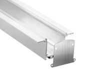 Donel,встраиваемый алюминиевый профиль под шпаклевку,  40х76х3000. Цвет: Серебро,Серия:DN8ALE, DN18519H3