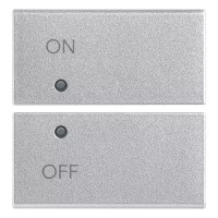Vimar Две клавиши 2М для автоматизации, ON/OFF, серебро, 14752.1.SL