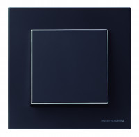 ABB Выключатель 1-клавишный, цвет - черный бархат, серия Sky ABB Выключатель 1-клавишный, цвет - черный бархат, серия Sky